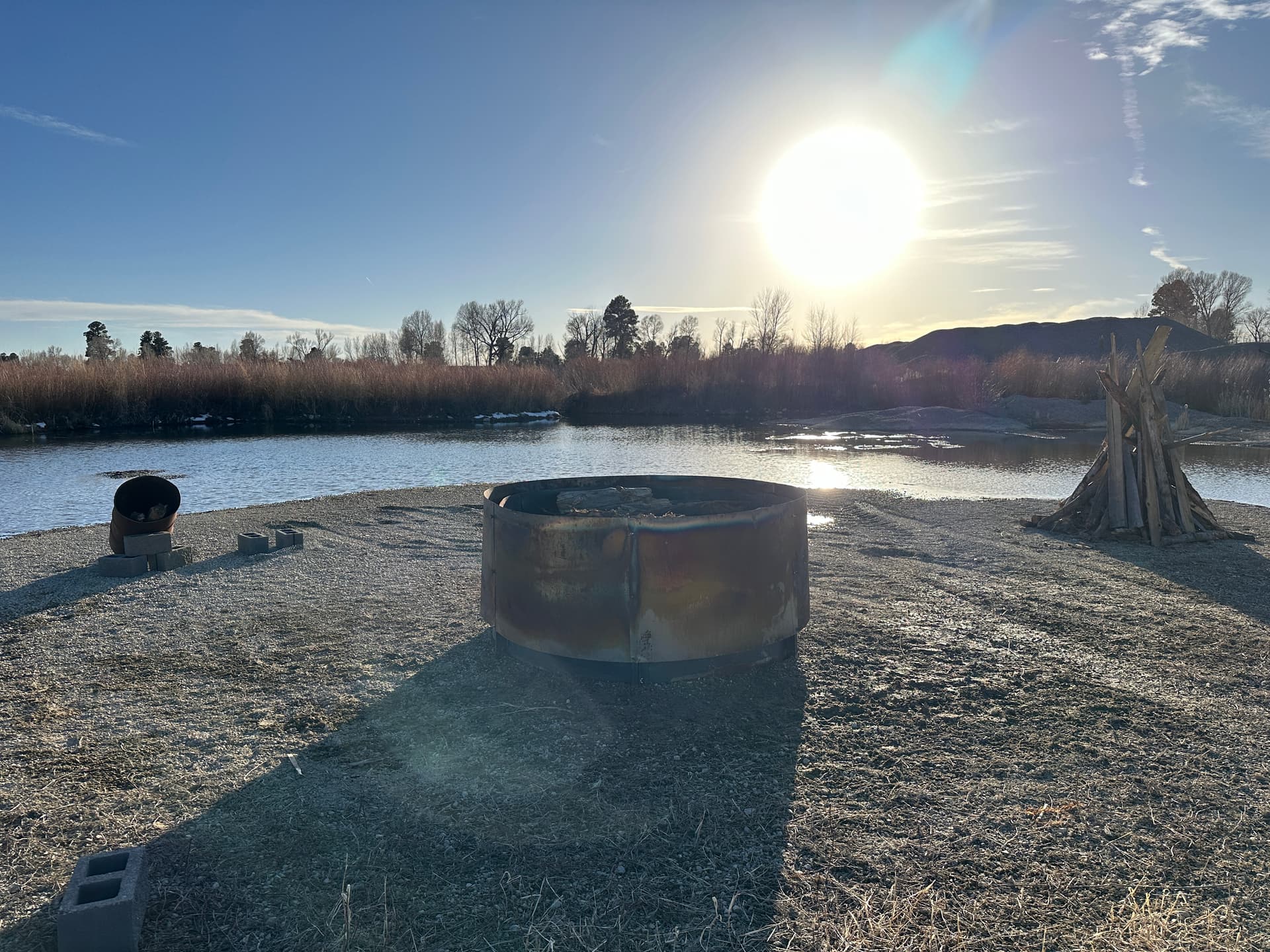Biochar burn setup at Gardens of Fire